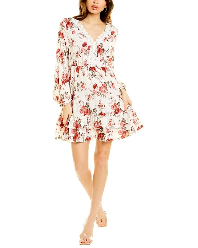 To My Lovers Floral Lace Mini Dress