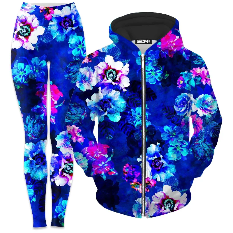 Enchanted Flora Zip-Up Hoodie and Leggings Combo