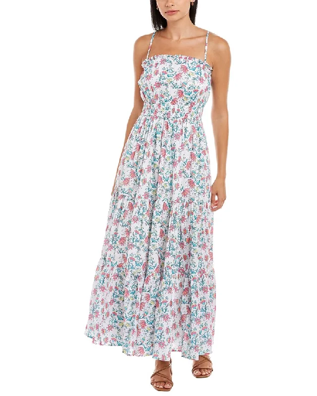 Celina Moon Smocked Maxi Dress