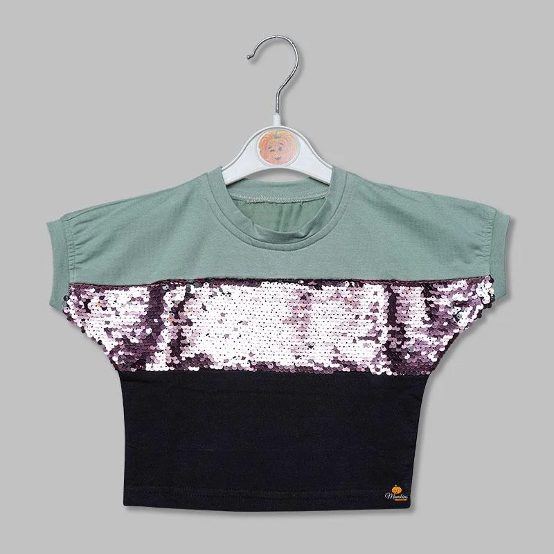 Top for Girls and Kids with an Elegant Sequins