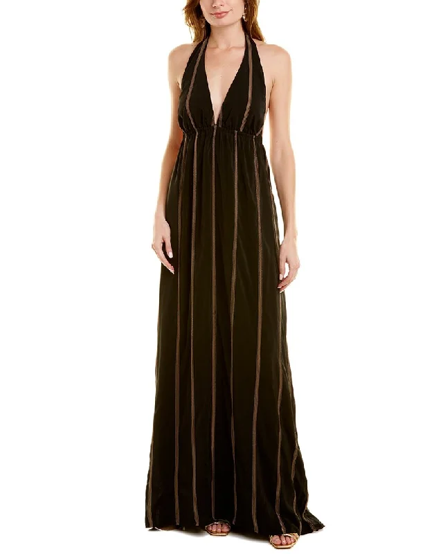 Brunello Cucinelli Silk-Blend Maxi Dress