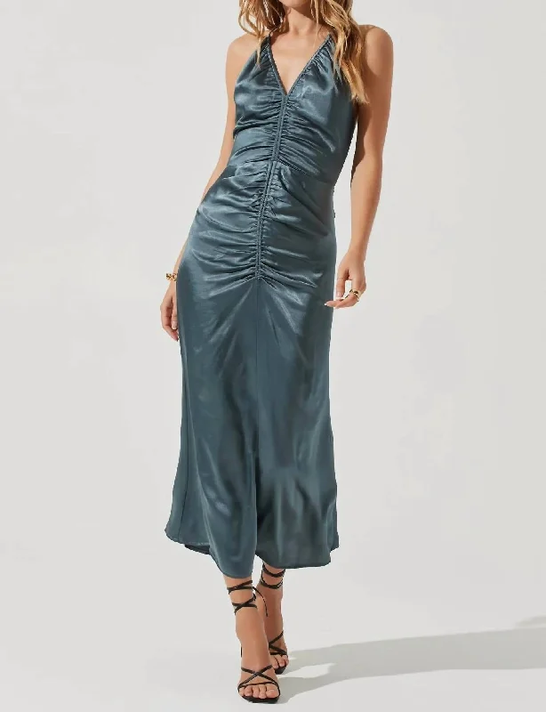 Toledo Dress In Steel Blue