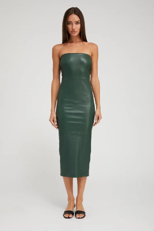 Ivy Leather Tube Dress