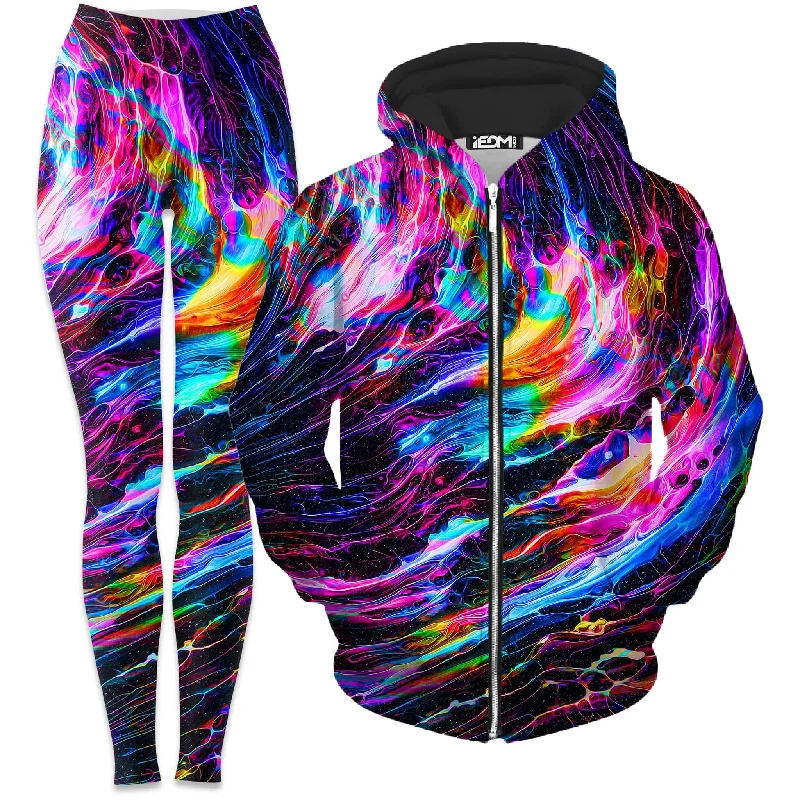 Hyperspace Zip-Up Hoodie and Leggings Combo