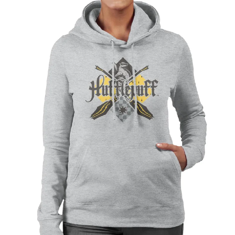 Harry Potter Hufflepuff Quidditch Crest Women's Hooded Sweatshirt