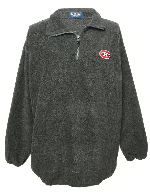 Dark Grey Fleece Sweatshirt - M