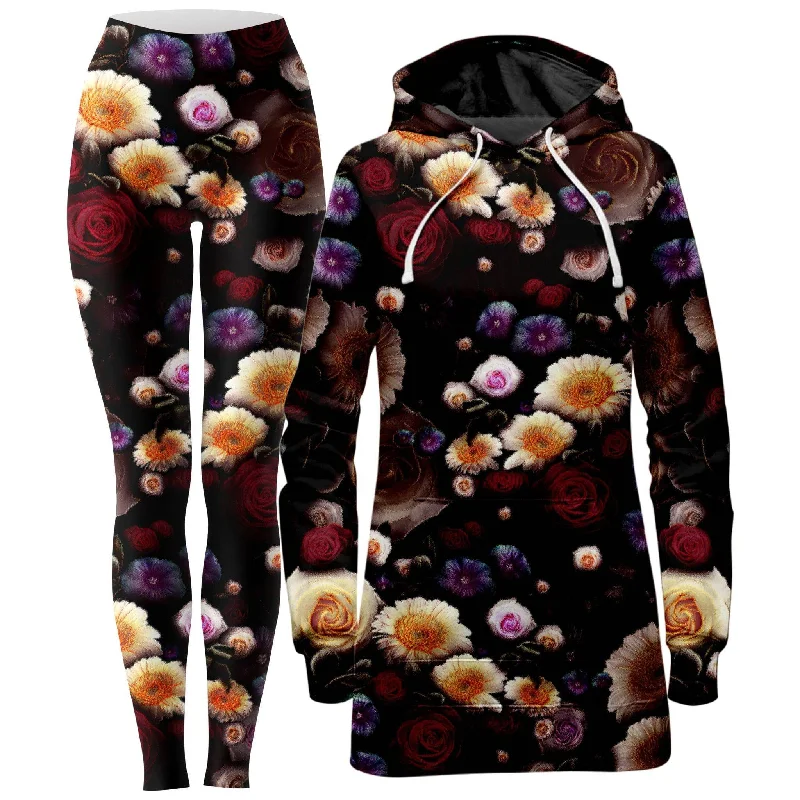 Daylight Bloom Hoodie Dress and Leggings Combo