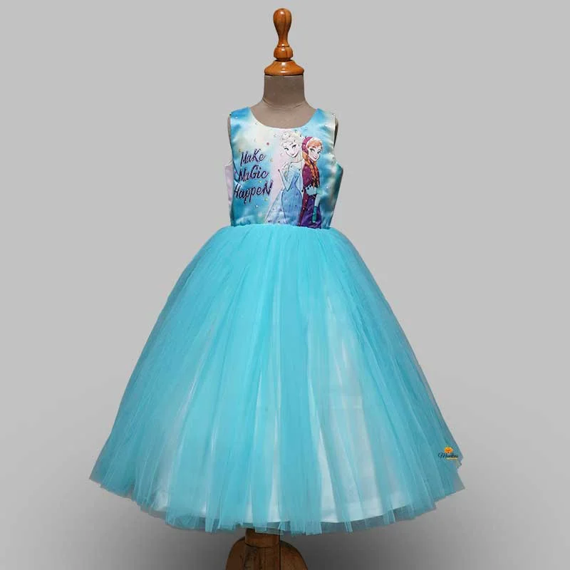 Sky Blue Long Gown for Kids