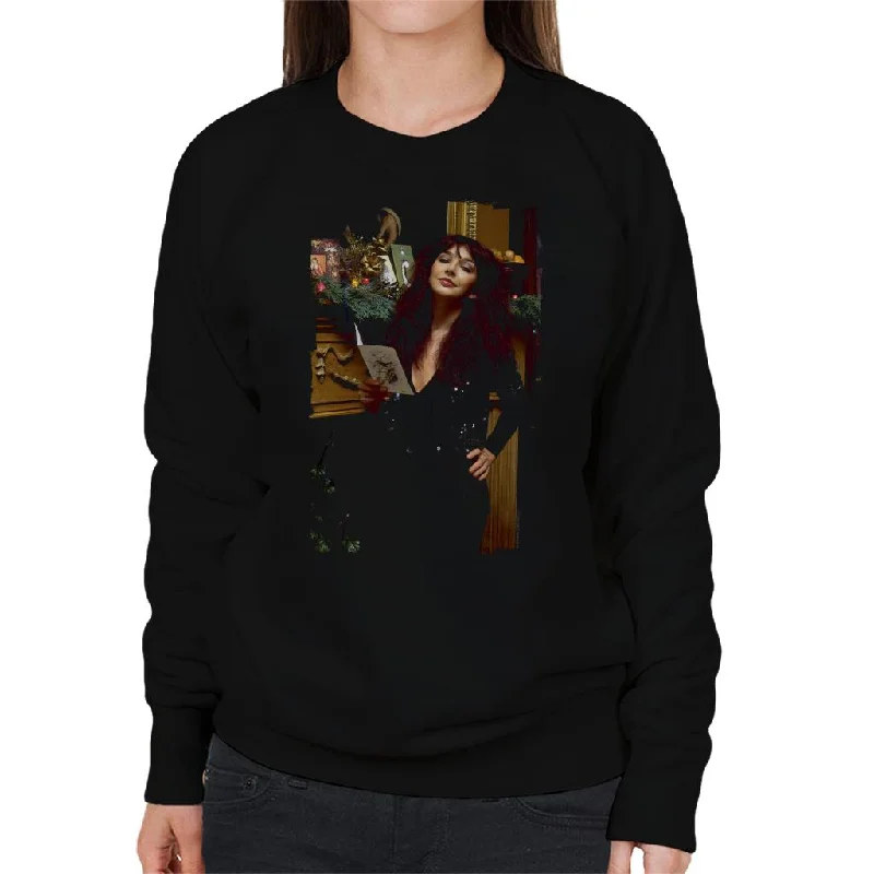 TV Times Kate Bush Holding A Christmas Card Women's Sweatshirt