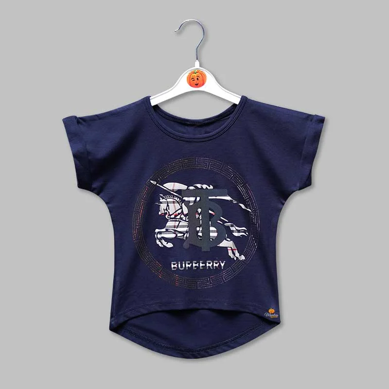 Top for Girls and Kids with Round Neck