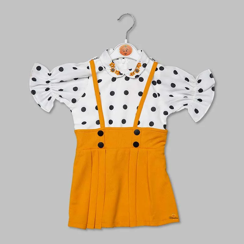 Western Dresses For Girls And Kids With Polka Print