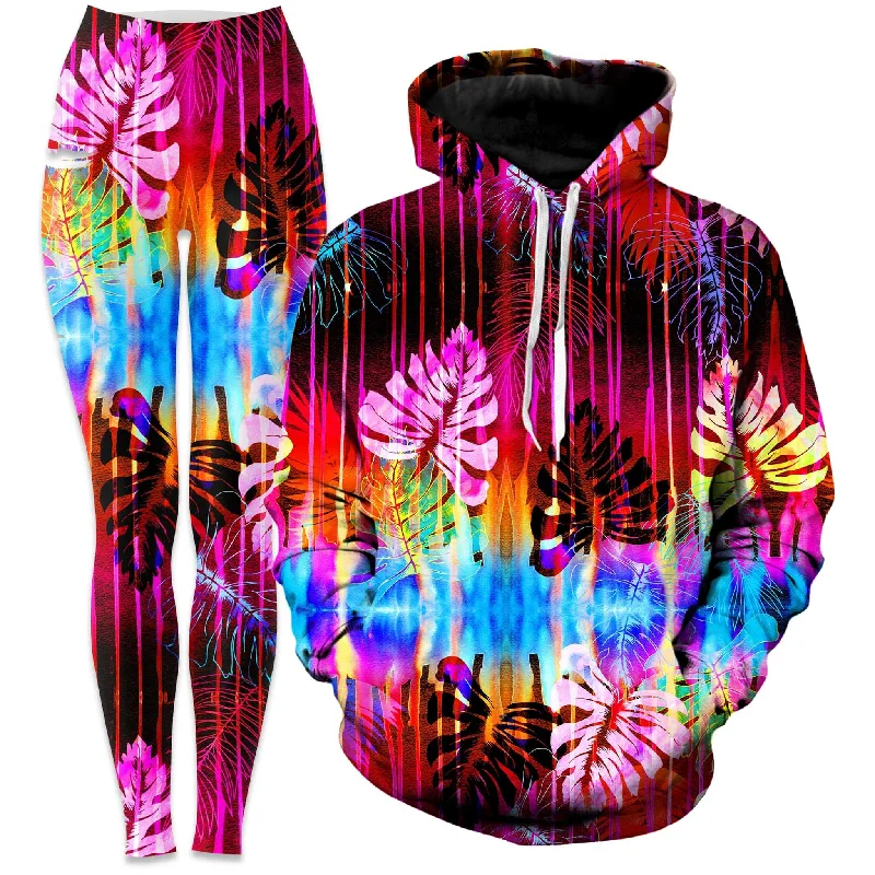 Fluorescent Jungle Hoodie and Leggings Combo