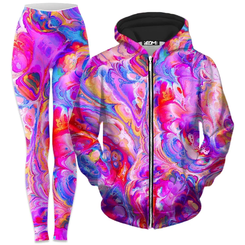 Plasma Flow Zip-Up Hoodie and Leggings Combo