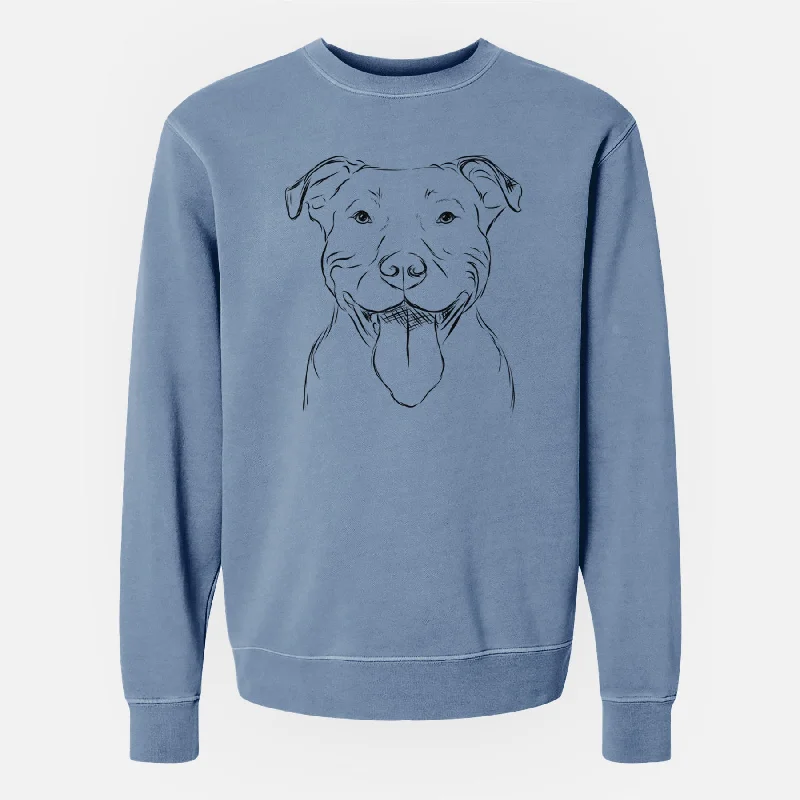 Bare Major the Pitbull - Unisex Pigment Dyed Crew Sweatshirt