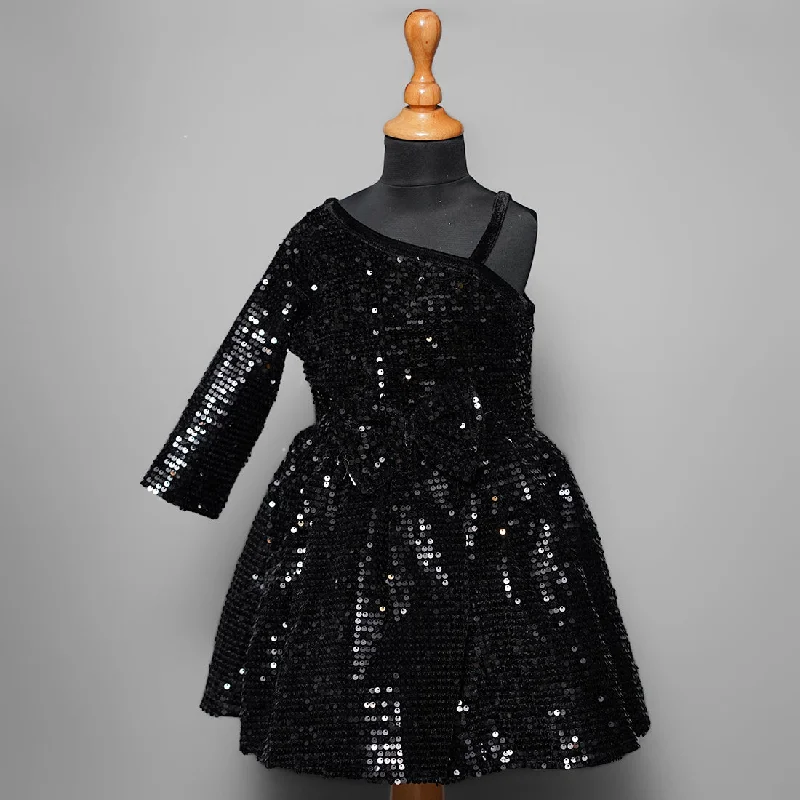 One sided sleeves in Sequin Frocks