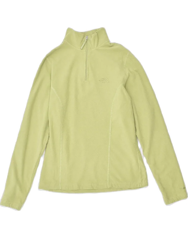 THE NORTH FACE Womens Zip Neck Fleece Jumper UK 10 Small Green Polyester