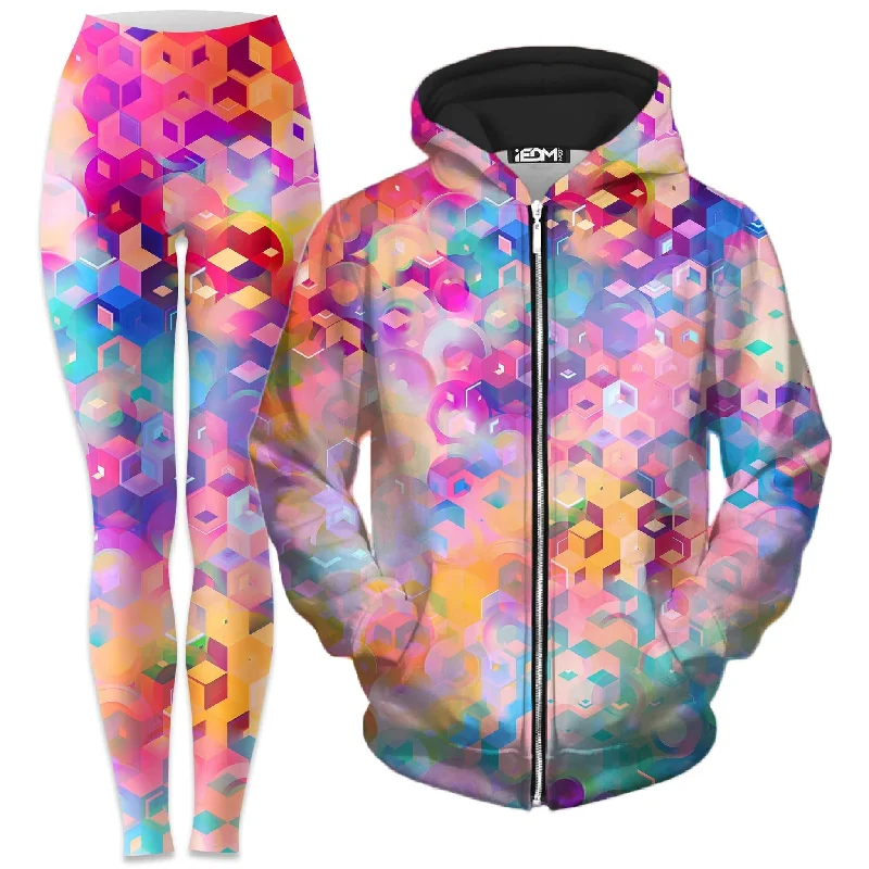 Portal Realm Zip-Up Hoodie and Leggings Combo