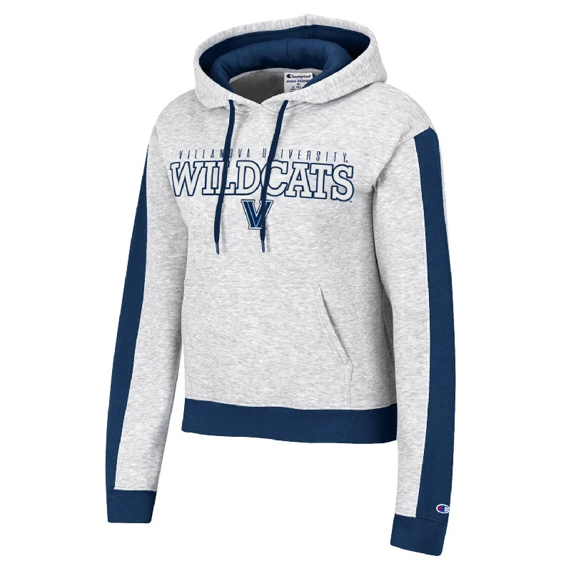 Ladies Villanova Wildcats Stripe Sleeve Hood