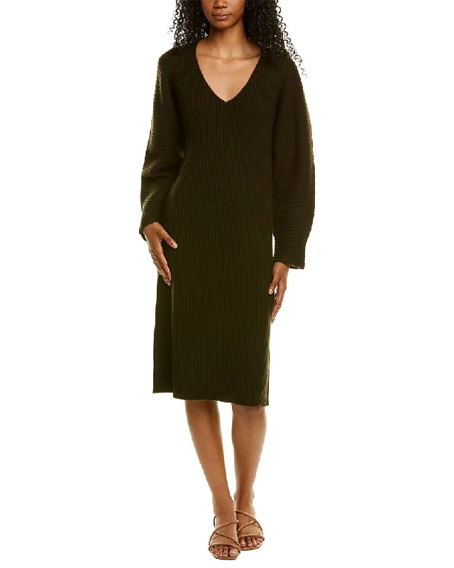 Vince Fitted Dolman Wool-Blend Sweaterdress