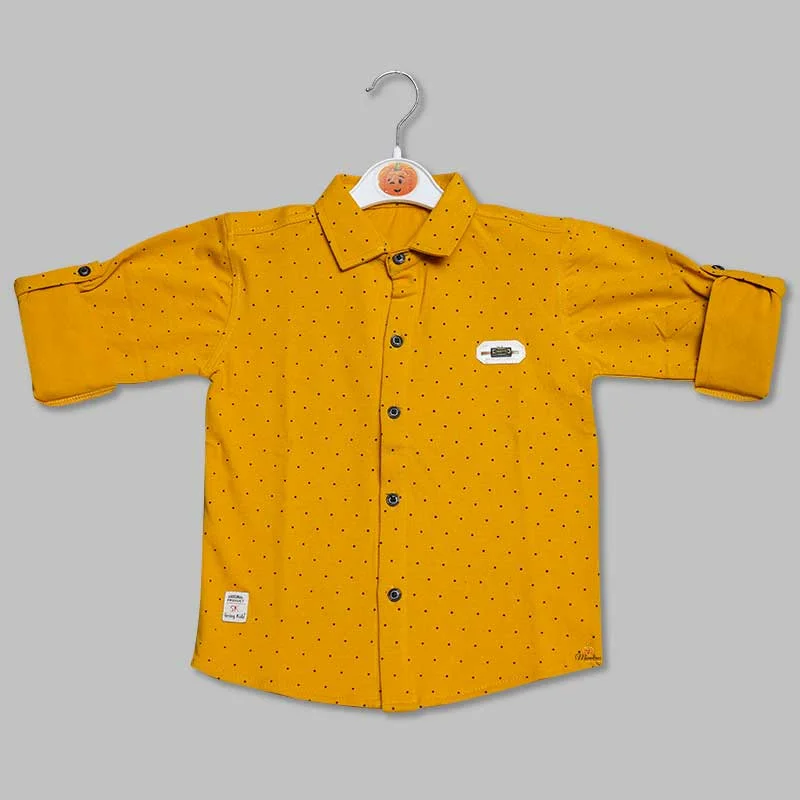 Yellow Dotted Shirt for Boys