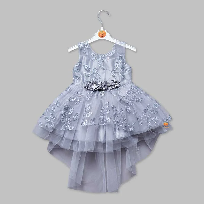 Girls Frock with Leaf Design