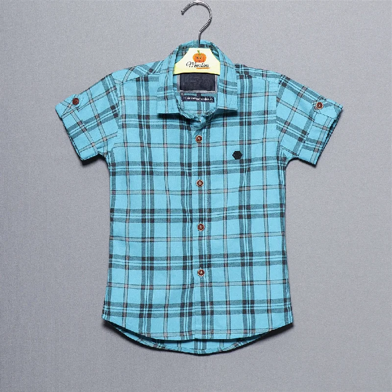 Blue Check Shirt for Boy