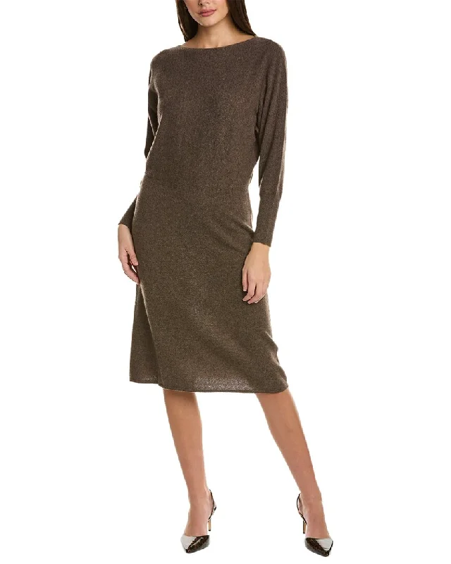 sofiacashmere Off-the-Shoulder Cashmere Dress