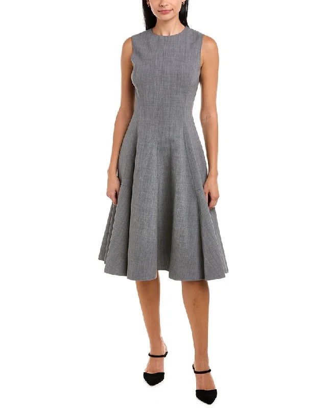 Michael Kors Wool-Blend Flare Sheath Dress