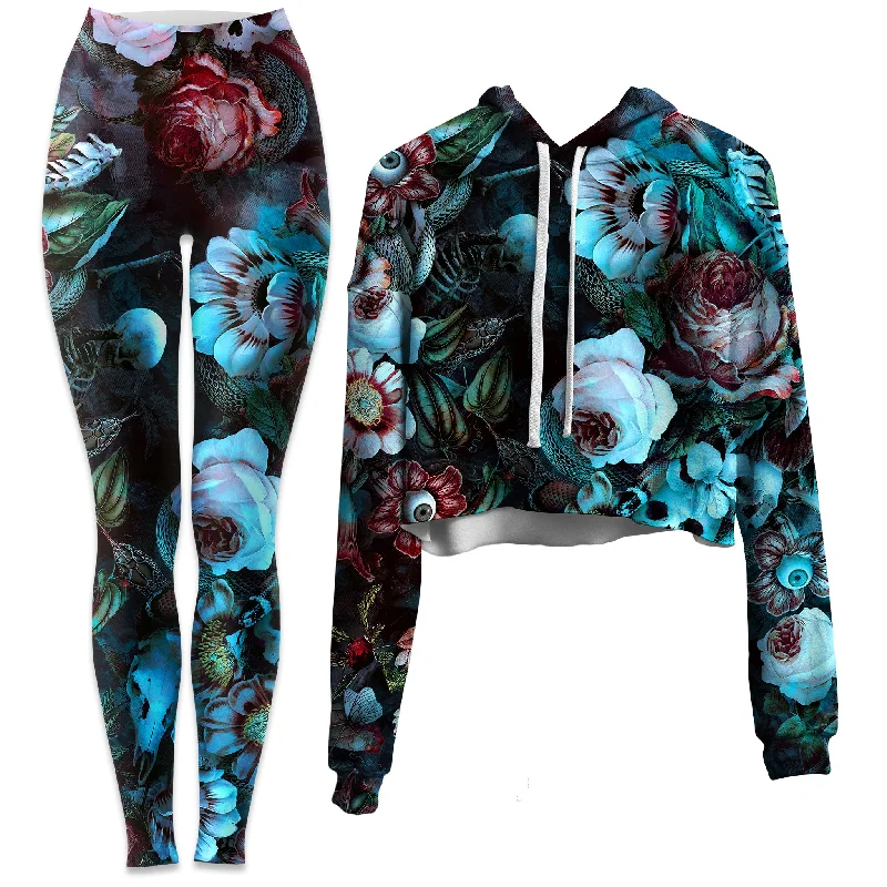 Eyes Of Darkness Crop Hoodie and Leggings Combo