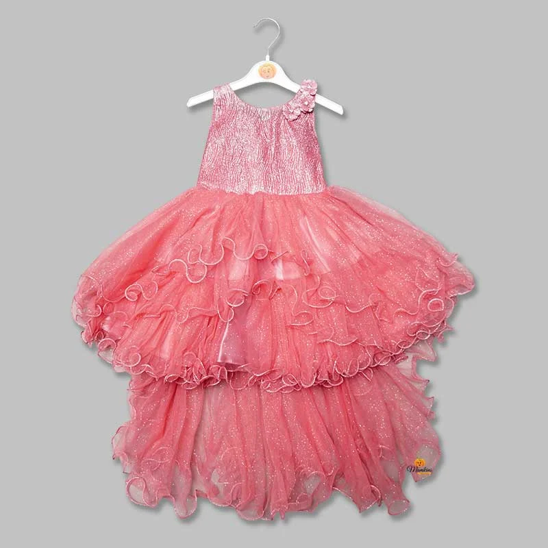 High Low Party Wear Frock for Kid Girls