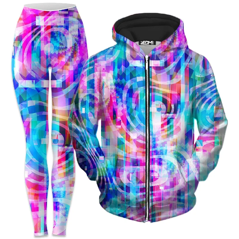 Motherboard Zip-Up Hoodie and Leggings Combo