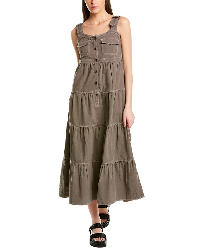 Nicole Miller Ripstop Maxi Dress