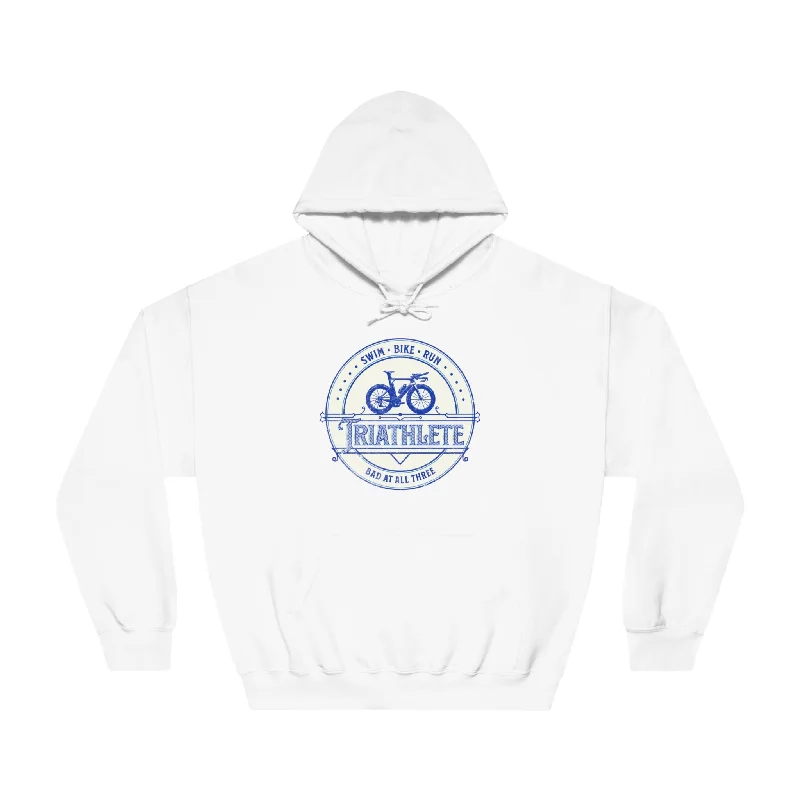 Triathlete - Bad at All Three (Blue) Hoodie - Unisex