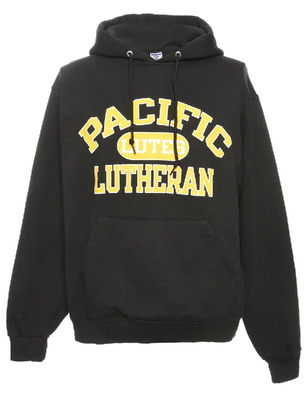 Pacific Lutheran Jerzees Printed Black & Yellow Sweatshirt - M