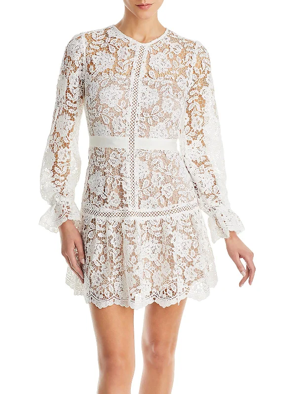 Womens Lace Mini Cocktail and Party Dress