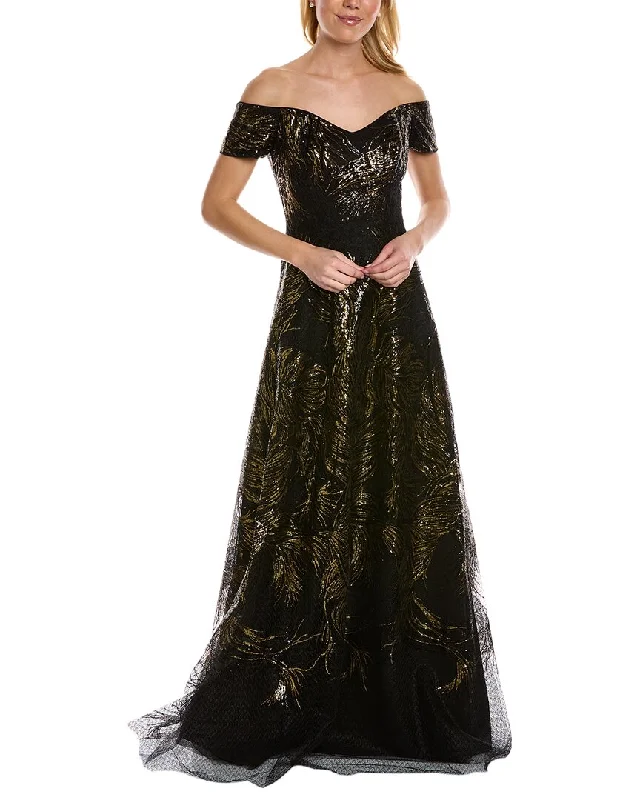 Rene Ruiz Off-The-Shoulder Gown