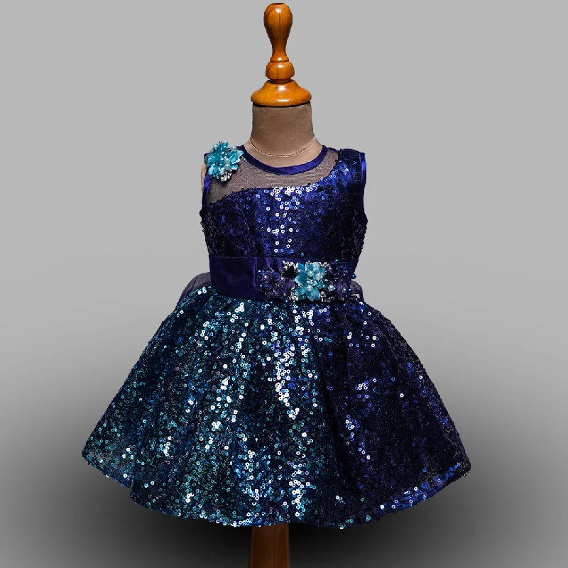 Sequin Patterns Frock for Girls