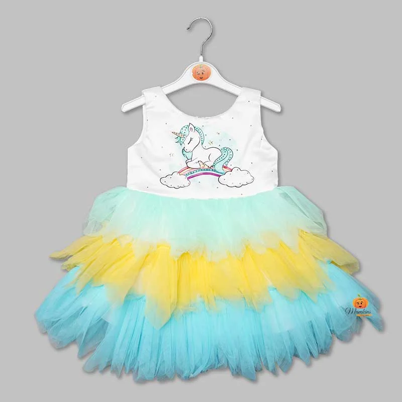 Unicorn Design Frock for Kids