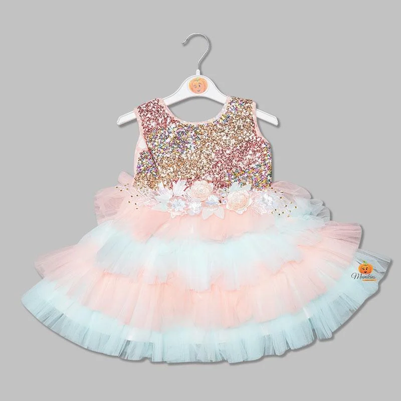 Girls Frock With An Elegant Sequins