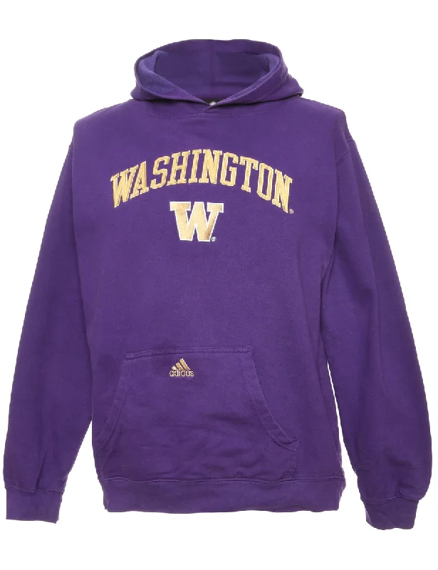 Adidas Purple Washington Printed Hoodie - L