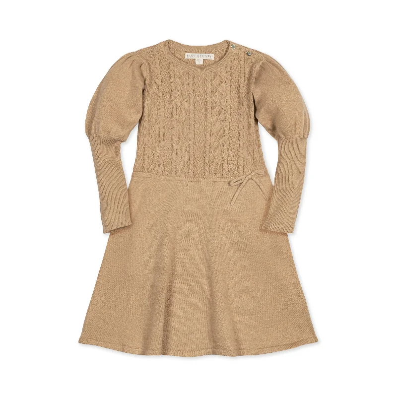 Organic Cable Bodice Sweater Dress - Baby