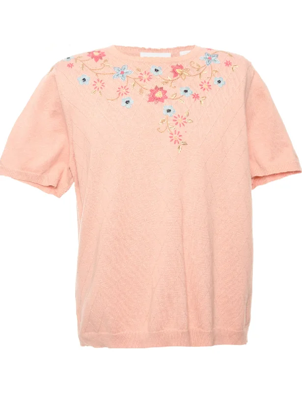 Pale Pink Alfred Dunner Jumper - L