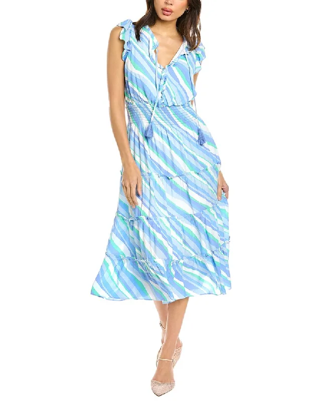 Sail to Sable Ruffle Midi Dress