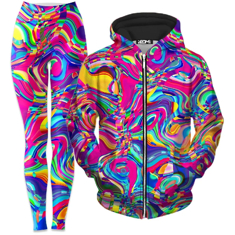 Psych Dip Zip-Up Hoodie and Leggings Combo