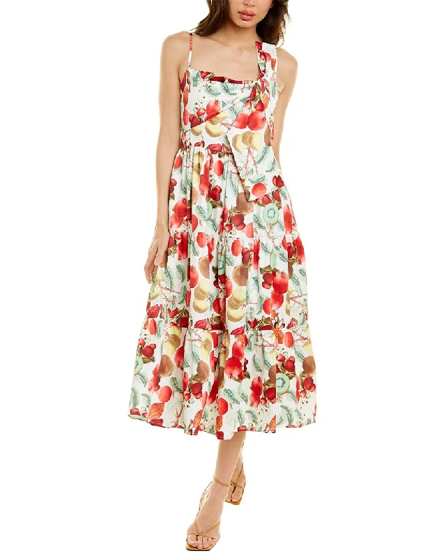 Beulah Fruits Midi Dress