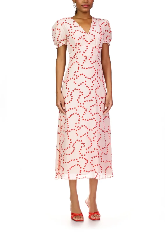 Long Paula Dress in String of Hearts