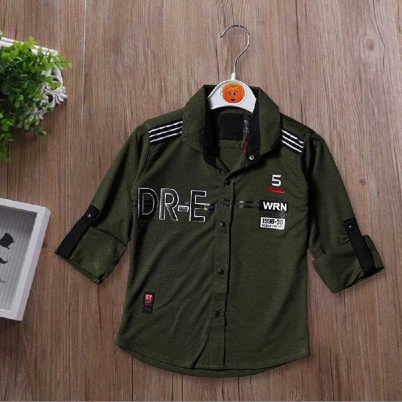 Green Classic Shirt for Boys