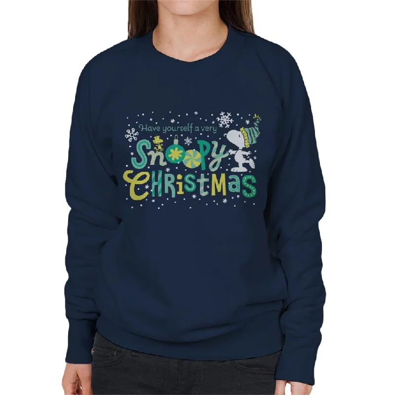 Peanuts Christmas Have Yourself A Very Snoopy Xmas Women's Sweatshirt