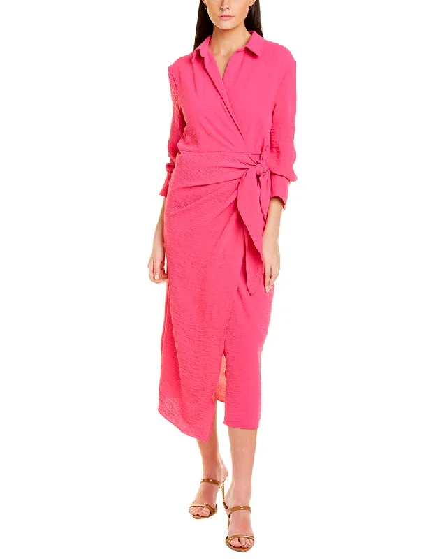 ANNA KAY Long Sleeve Midi Wrap Dress