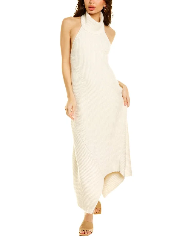 Cult Gaia Akiko Alpaca & Wool-Blend Maxi Dress